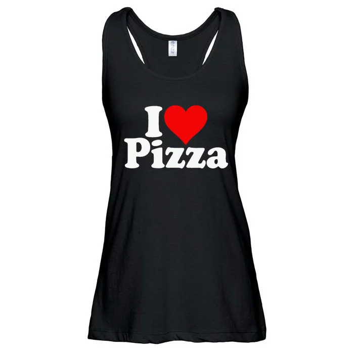 I Love Heart Pizza Za Ladies Essential Flowy Tank