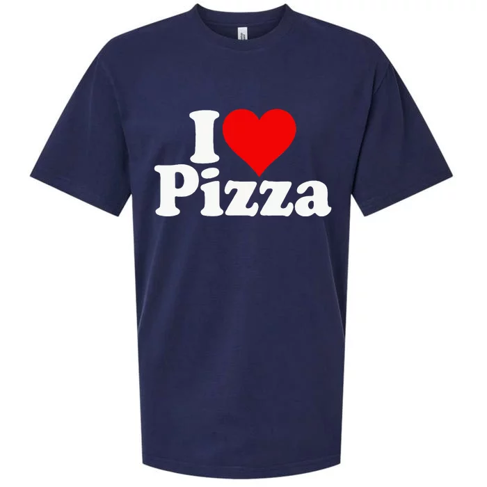 I Love Heart Pizza Za Sueded Cloud Jersey T-Shirt