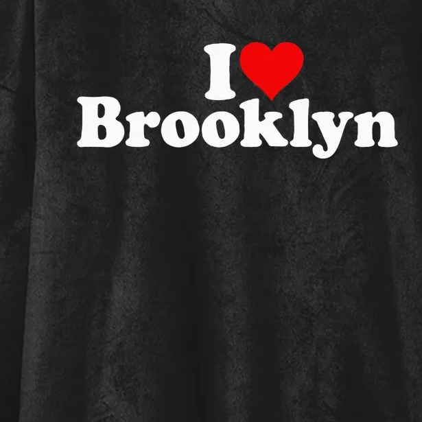 I Love Heart Brooklyn Hooded Wearable Blanket