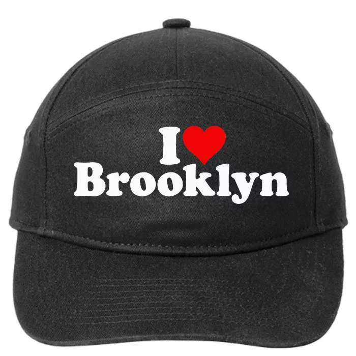 I Love Heart Brooklyn 7-Panel Snapback Hat