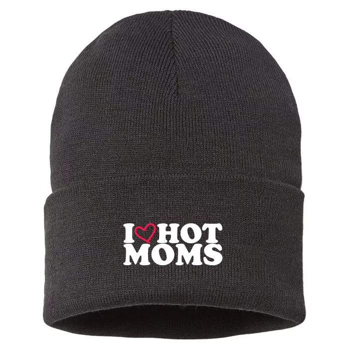 I Love Hot Moms Sustainable Knit Beanie