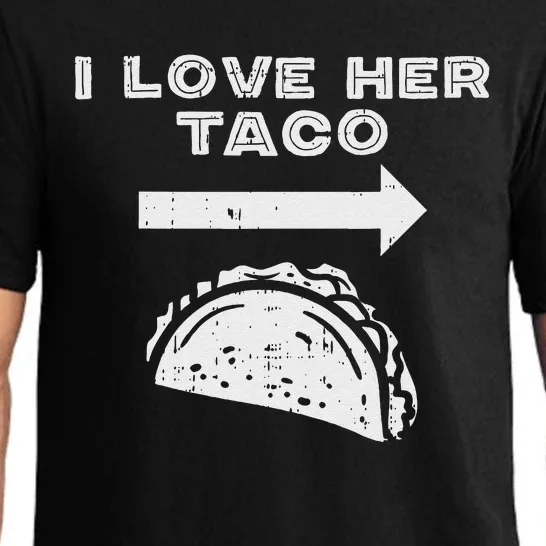 I Love Her Taco Matching Couple Cinco De Mayo Boyfriend Pajama Set