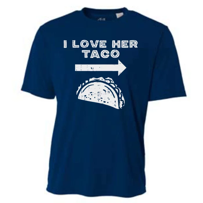 I Love Her Taco Matching Couple Cinco De Mayo Boyfriend Cooling Performance Crew T-Shirt