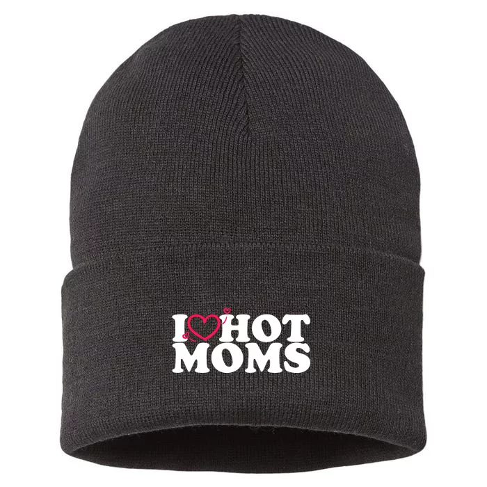 I Love Hot Moms Sustainable Knit Beanie