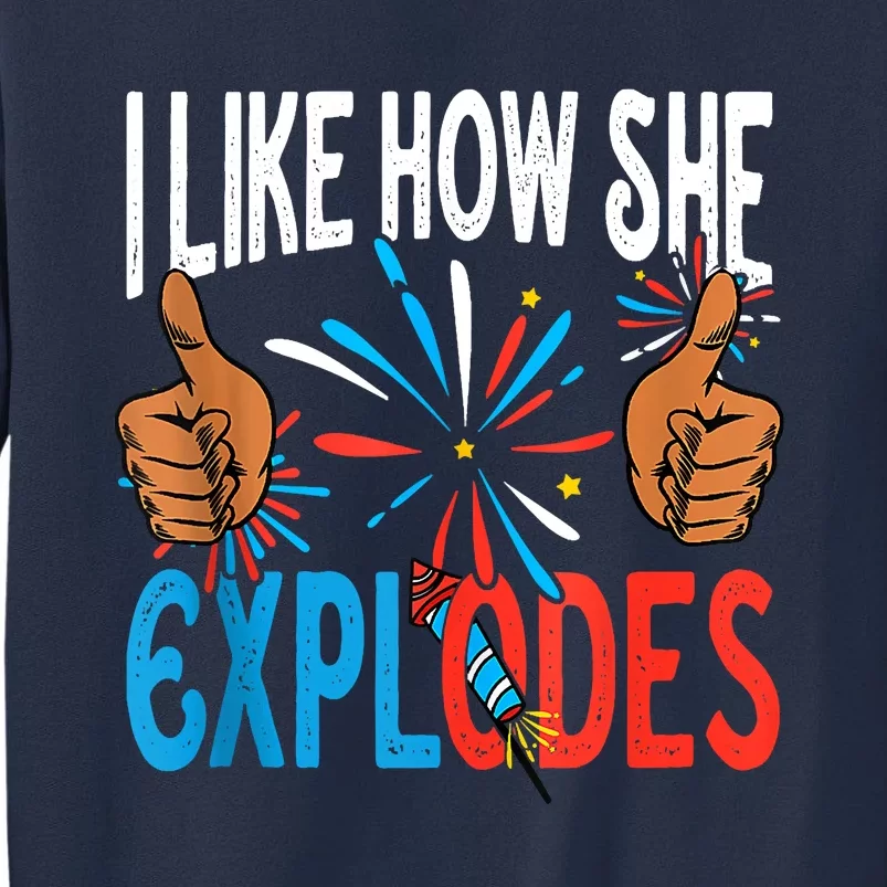 I Like How He Bangs Fireworks Funny 4th Of July Couple Sweatshirt