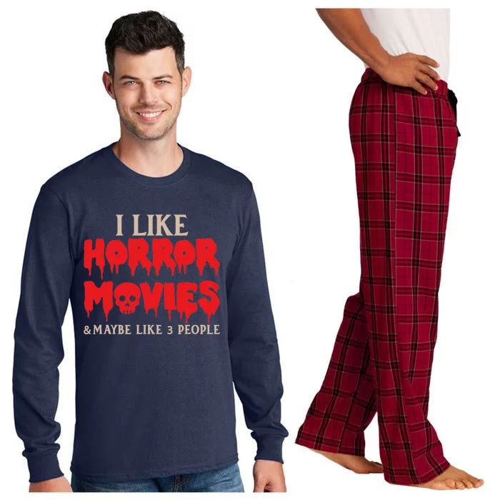 I Like Horror Movies Halloween Long Sleeve Pajama Set