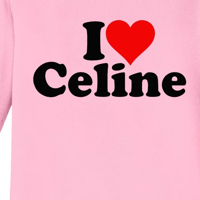 I Love Heart C.E.L.I.N.E Baby Long Sleeve Bodysuit