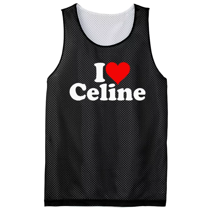 I Love Heart C.E.L.I.N.E Mesh Reversible Basketball Jersey Tank