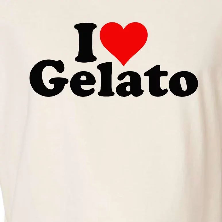 I Love Heart Gelato Ice Cream Garment-Dyed Women's Muscle Tee