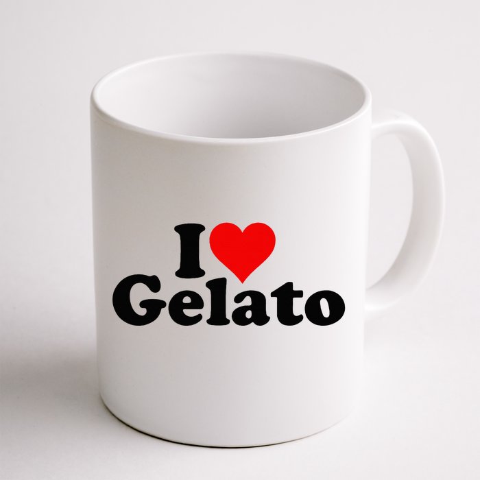 I Love Heart Gelato Ice Cream Front & Back Coffee Mug