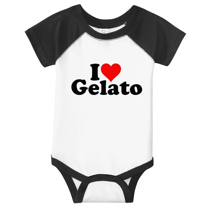 I Love Heart Gelato Ice Cream Infant Baby Jersey Bodysuit