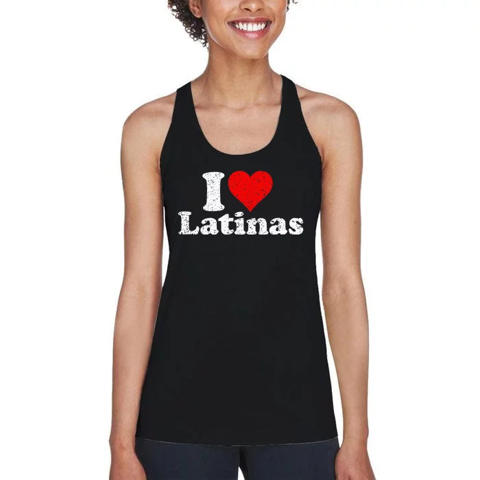 I Love Heart Latinas Girlfriend Wife Women's Racerback Tank