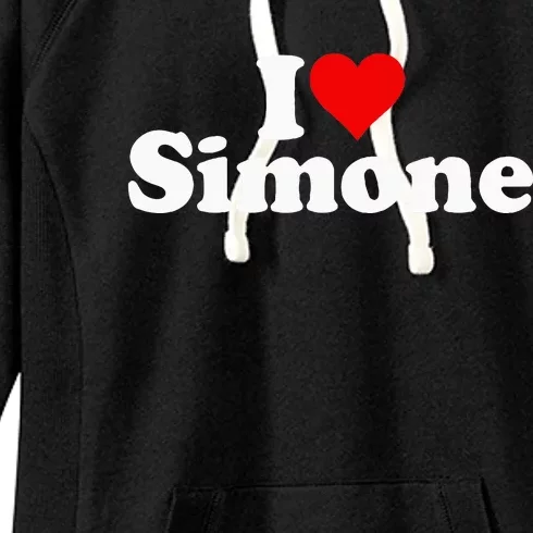 I Love Heart Simone Women's Fleece Hoodie