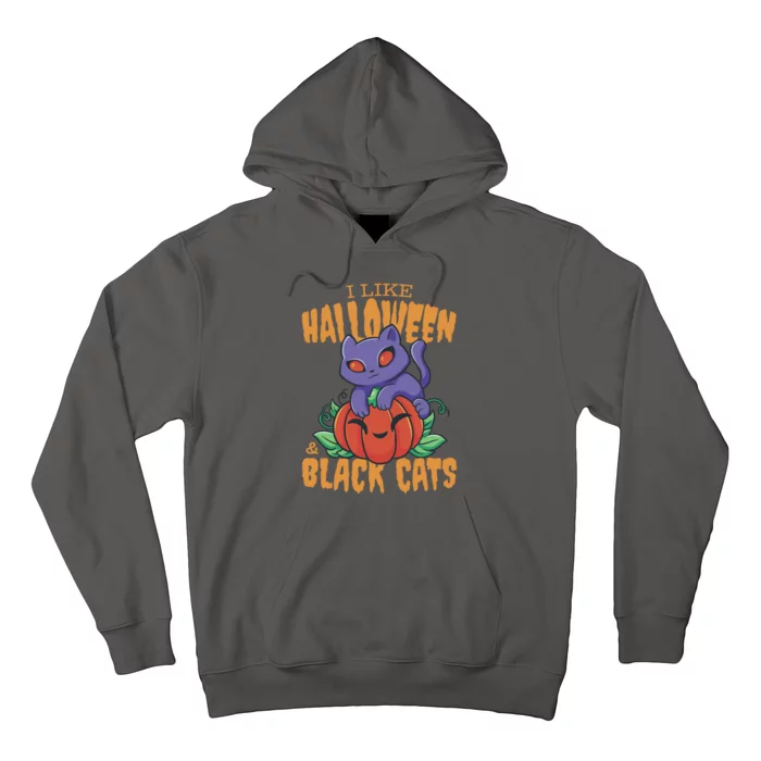 I Like Halloween And Black Cats Hoodie