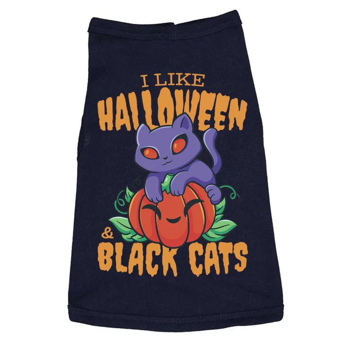 I Like Halloween And Black Cats Doggie Tank