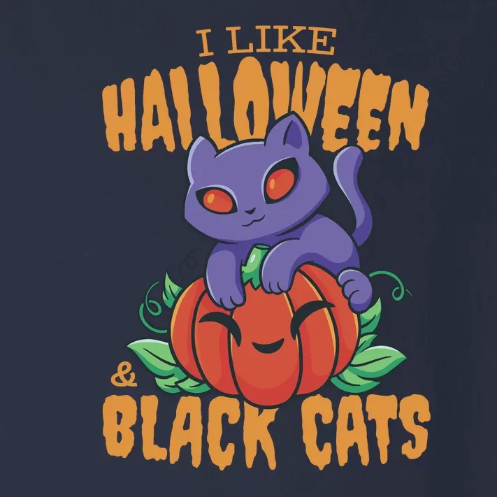 I Like Halloween And Black Cats Toddler Long Sleeve Shirt