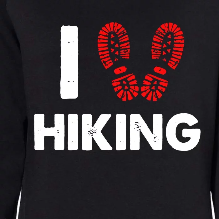 I Love Hiking Boots Heart Womens California Wash Sweatshirt