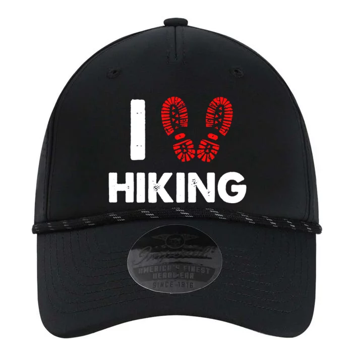 I Love Hiking Boots Heart Performance The Dyno Cap