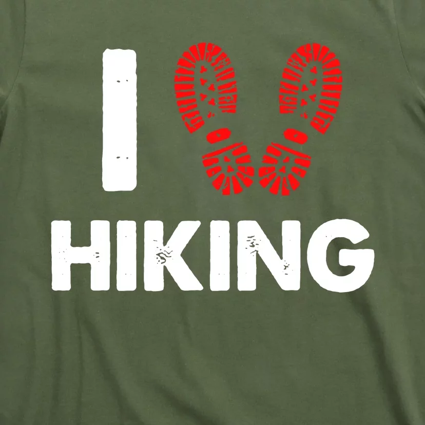 I Love Hiking Boots Heart T-Shirt