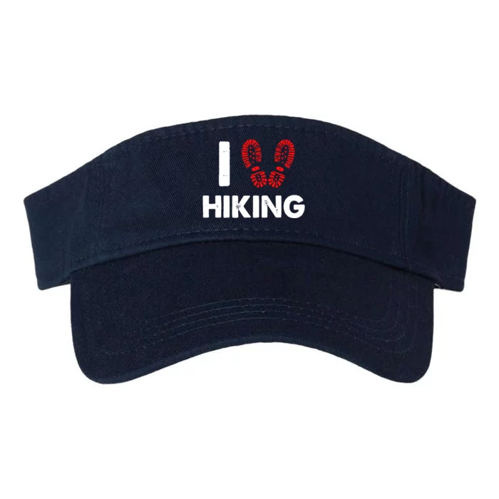 I Love Hiking Boots Heart Valucap Bio-Washed Visor