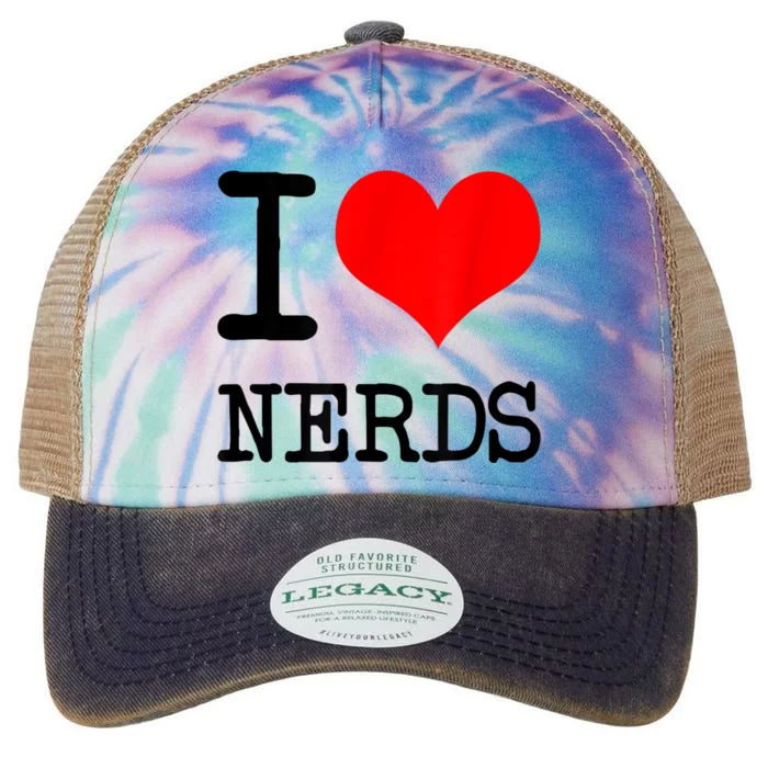 I Love (Heart) NERDS Legacy Tie Dye Trucker Hat