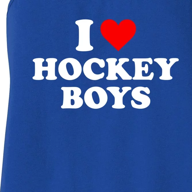 I Love Hockey Great Gift Women's Racerback Tank