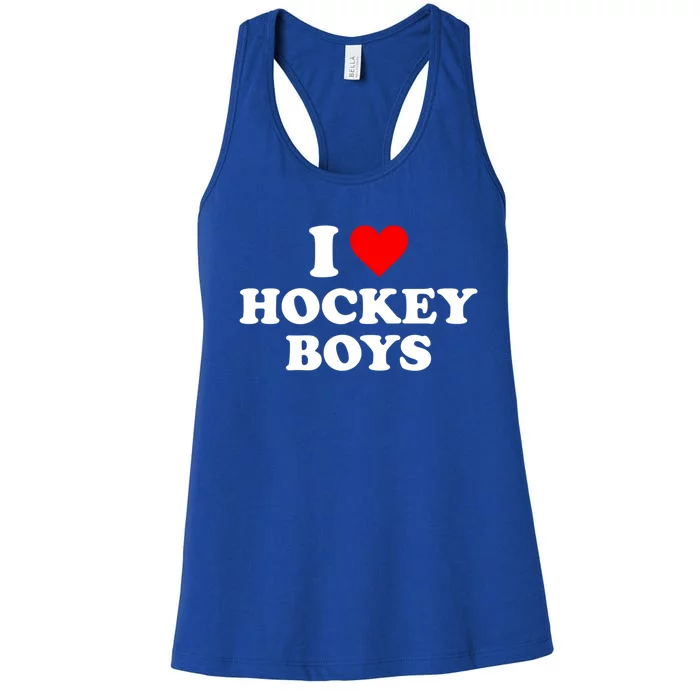 I Love Hockey Great Gift Women's Racerback Tank