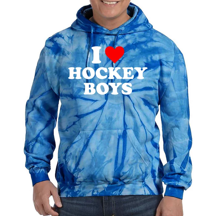 I Love Hockey Great Gift Tie Dye Hoodie