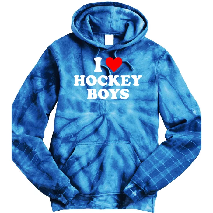 I Love Hockey Great Gift Tie Dye Hoodie