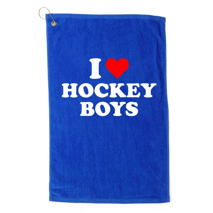 I Love Hockey Great Gift Platinum Collection Golf Towel