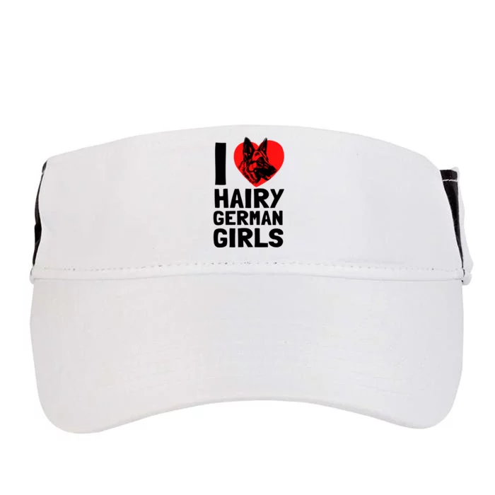 I Love Hairy GermanGirLs German Shepherd Edition Adult Drive Performance Visor