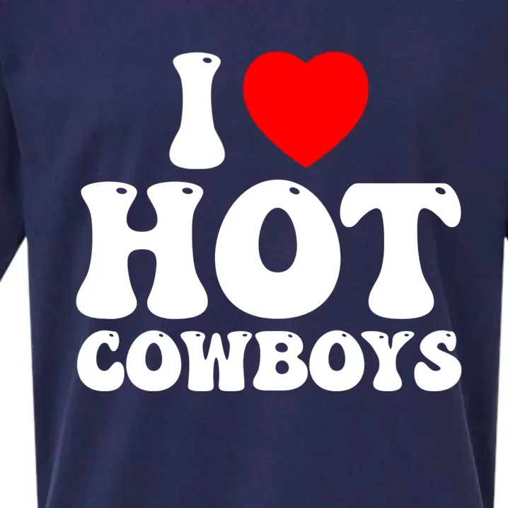 I Love Hot Cowboys, I Heart Hot Cowboys Lover Sueded Cloud Jersey T-Shirt