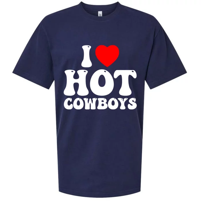 I Love Hot Cowboys, I Heart Hot Cowboys Lover Sueded Cloud Jersey T-Shirt