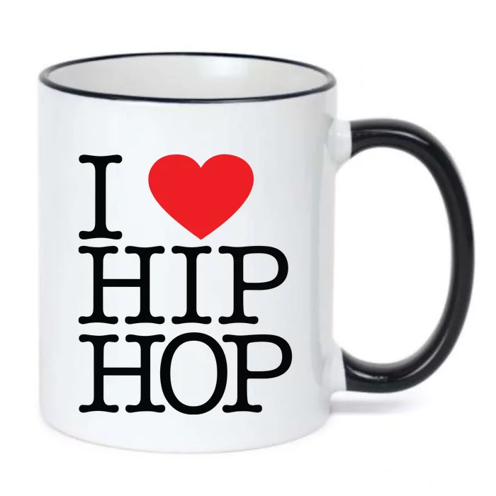 I Love Hip Hop Heart Rap And Hip Hop Fan Black Color Changing Mug