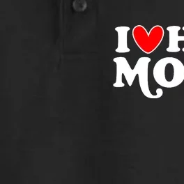 I Love Hot Moms I Heart Hot Moms Milf Funny Dry Zone Grid Performance Polo