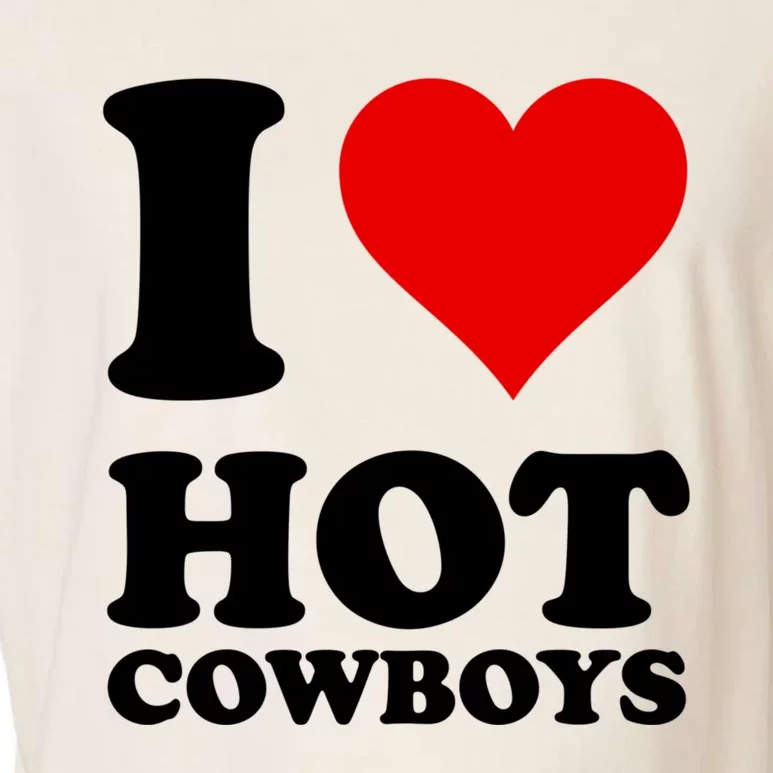 I Love Hot Cowboys I Heart Cowboys Funny Country Western Garment-Dyed Women's Muscle Tee