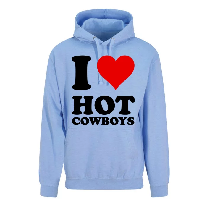 I Love Hot Cowboys I Heart Cowboys Funny Country Western Unisex Surf Hoodie