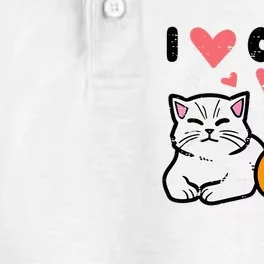 I Love Heart Cats Cute Kittens Pet Dry Zone Grid Performance Polo