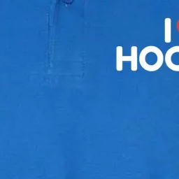 I Love Hockey Gift Softstyle Adult Sport Polo