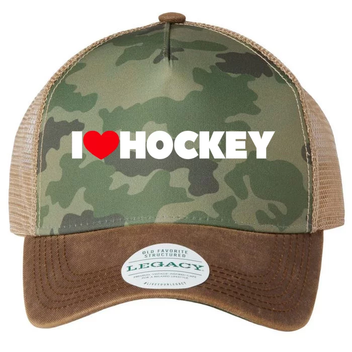 I Love Hockey Gift Legacy Tie Dye Trucker Hat