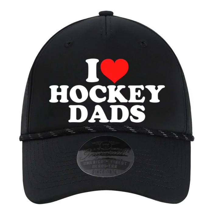 I Love Hockey Dads Gift Performance The Dyno Cap