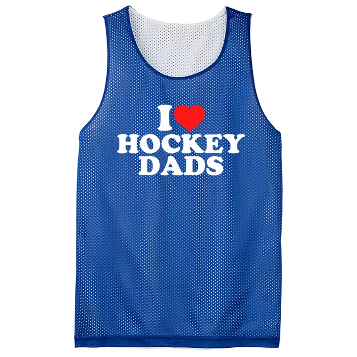 I Love Hockey Dads Gift Mesh Reversible Basketball Jersey Tank