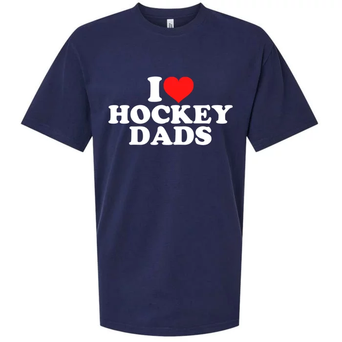 I Love Hockey Dads Gift Sueded Cloud Jersey T-Shirt