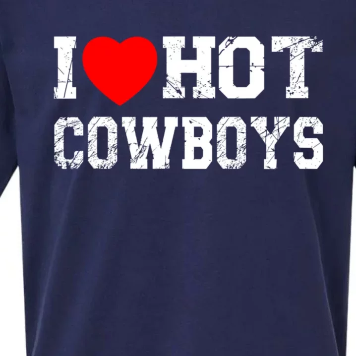 I Love Hot Cowboys, I Heart Hot Cowboys Lover Sueded Cloud Jersey T-Shirt