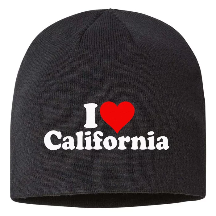 I LOVE HEART CALIFORNIA CALI STATE 8 1/2in Sustainable Knit Beanie