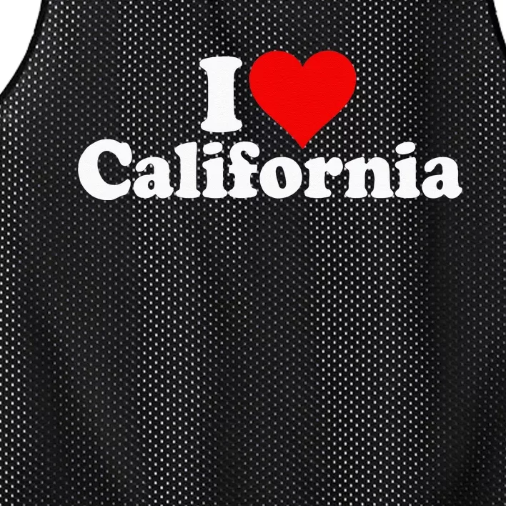 I LOVE HEART CALIFORNIA CALI STATE Mesh Reversible Basketball Jersey Tank