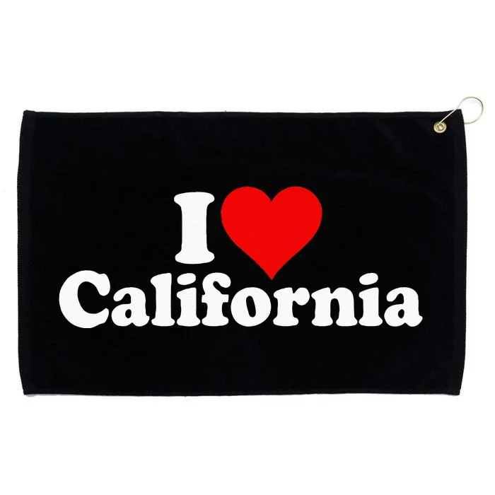 I LOVE HEART CALIFORNIA CALI STATE Grommeted Golf Towel