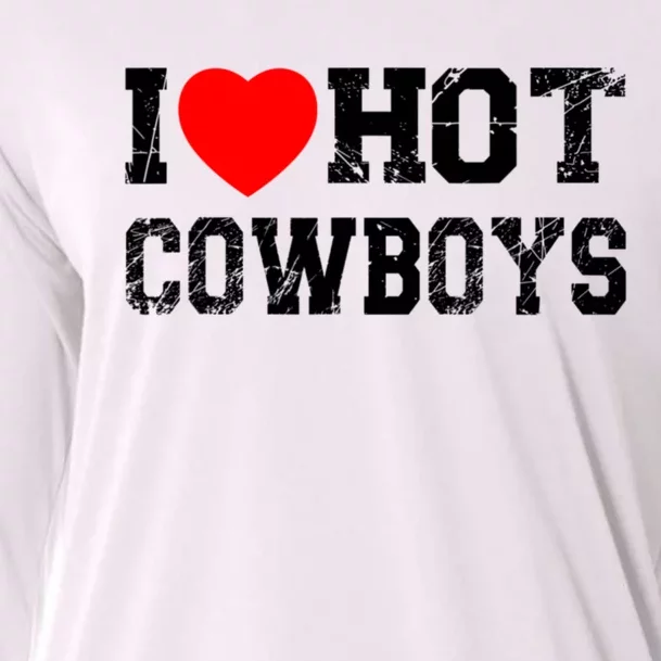 I Love Hot Cowboys, I Heart Hot Cowboys Lover Cooling Performance Long Sleeve Crew