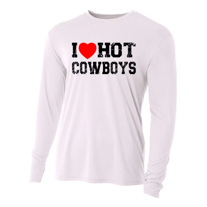 I Love Hot Cowboys, I Heart Hot Cowboys Lover Cooling Performance Long Sleeve Crew