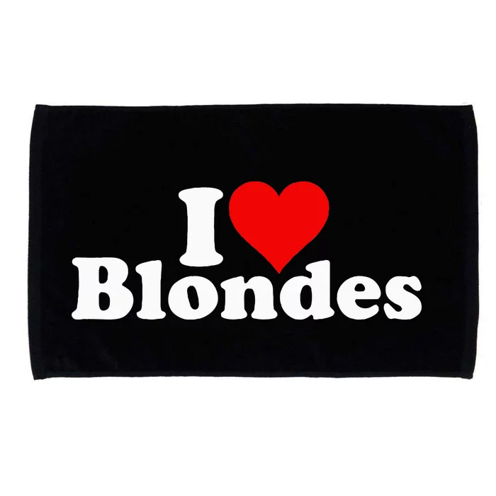 I LOVE HEART BLONDES BLONDE HAIR Microfiber Hand Towel